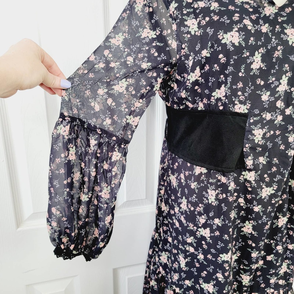 NWT I Madeline Floral Long Sleeve Maxi Dress - Picture 4 of 9